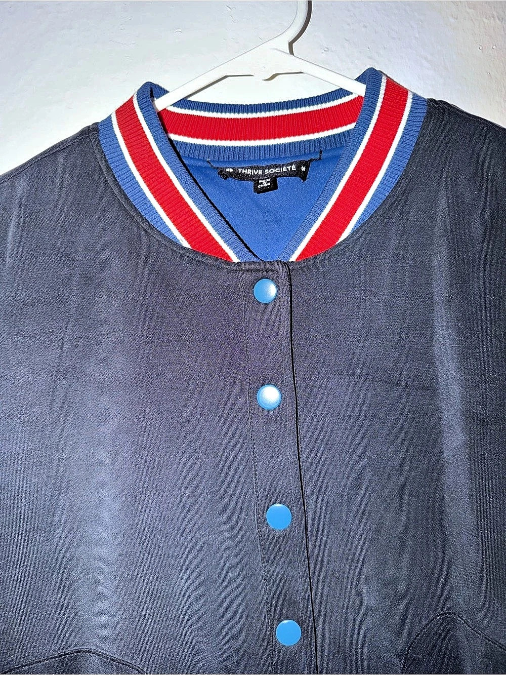 Women'Small Color Block Varsity Jacket Size Small - Picture 3 of 4